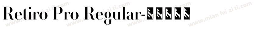 Retiro Pro Regular字体转换